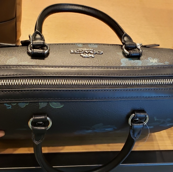 COACH CROSSGRAIN LEARHER ROWAN SATCHEL  MLTI/CLR - Picture 7 of 8